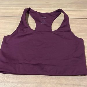 NWOT girlfriend collective Paloma purple/eggplant long line bra